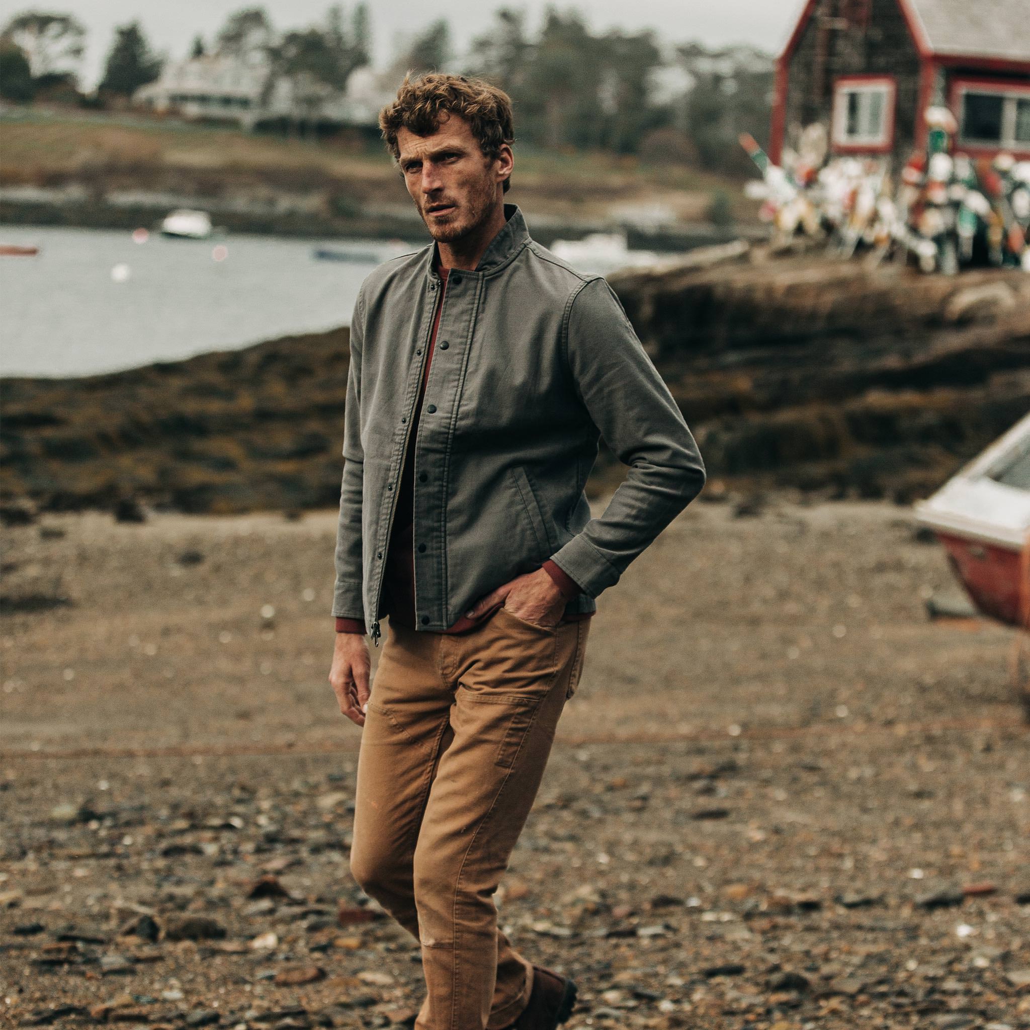 The Bomber Jacket in Charcoal Jungle Cloth | Taylor Stitch