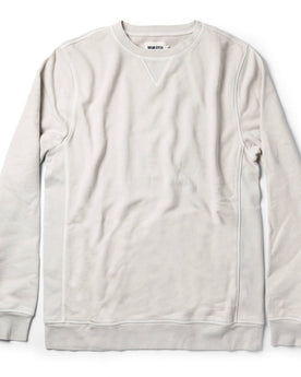 flatlay of The Crewneck in Aluminum Terry, Knits by Taylor Stitch