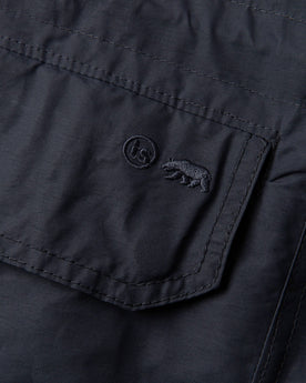 material shot of ts bear logo stitching, Outerwear by Taylor Stitch