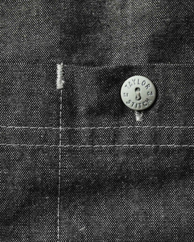 material shot of button on pocket, Wovens by Taylor Stitch