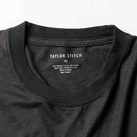 material shot of The Cotton Hemp Tee in Charcoal