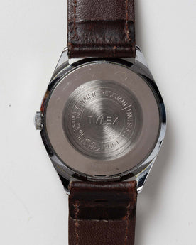 material shot of the back of The 1970 Timex 21, Accessories by Taylor Stitch