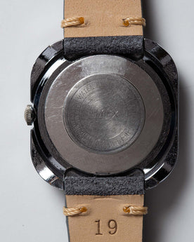 material shot of the back of The 1971 Timex Marlin, Accessories by Taylor Stitch