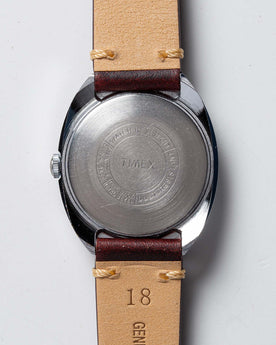 material shot of the back of The 1973 Timex Marlin, Accessories by Taylor Stitch