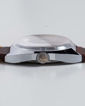 material shot of the side of The 1973 Timex Marlin, Accessories by Taylor Stitch