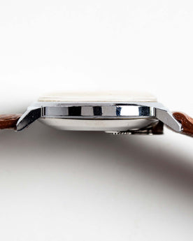 material shot of the side of The 1964 Timex Electric, Accessories by Taylor Stitch