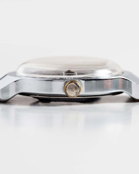 material shot of the side of The 1958 Timex Marlin Boy Scout, Accessories by Taylor Stitch
