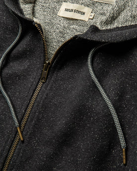 material shot of hoodie and strings, Knits by Taylor Stitch