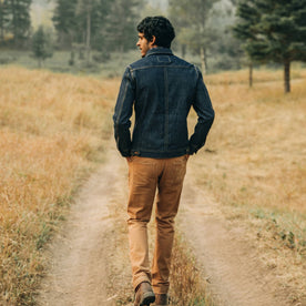 The Long Haul Jacket in Cone Mills Reserve Selvage, back