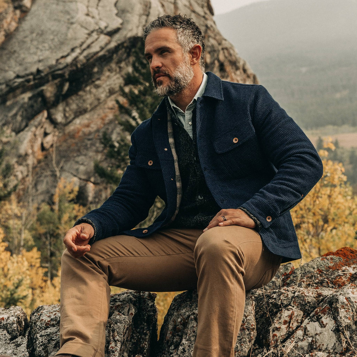 The Long Haul Jacket in Indigo Sashiko | Taylor Stitch