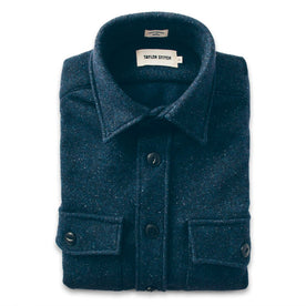 The Maritime Shirt Jacket in Navy Donegal Lambswool: Featured Image