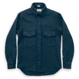 The Maritime Shirt Jacket in Navy Donegal Lambswool: Alternate Image 3