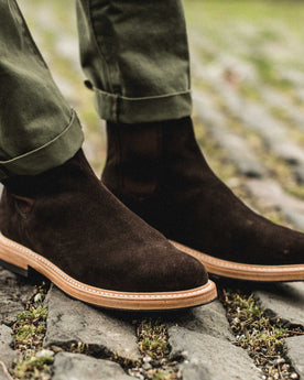 The Ranch Boot in Weatherproof Chocolate Suede: Alternate Image 5, Footwear by Taylor Stitch