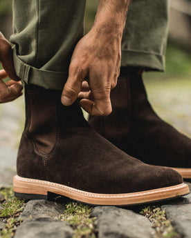 The Ranch Boot in Weatherproof Chocolate Suede: Alternate Image 6, Footwear by Taylor Stitch