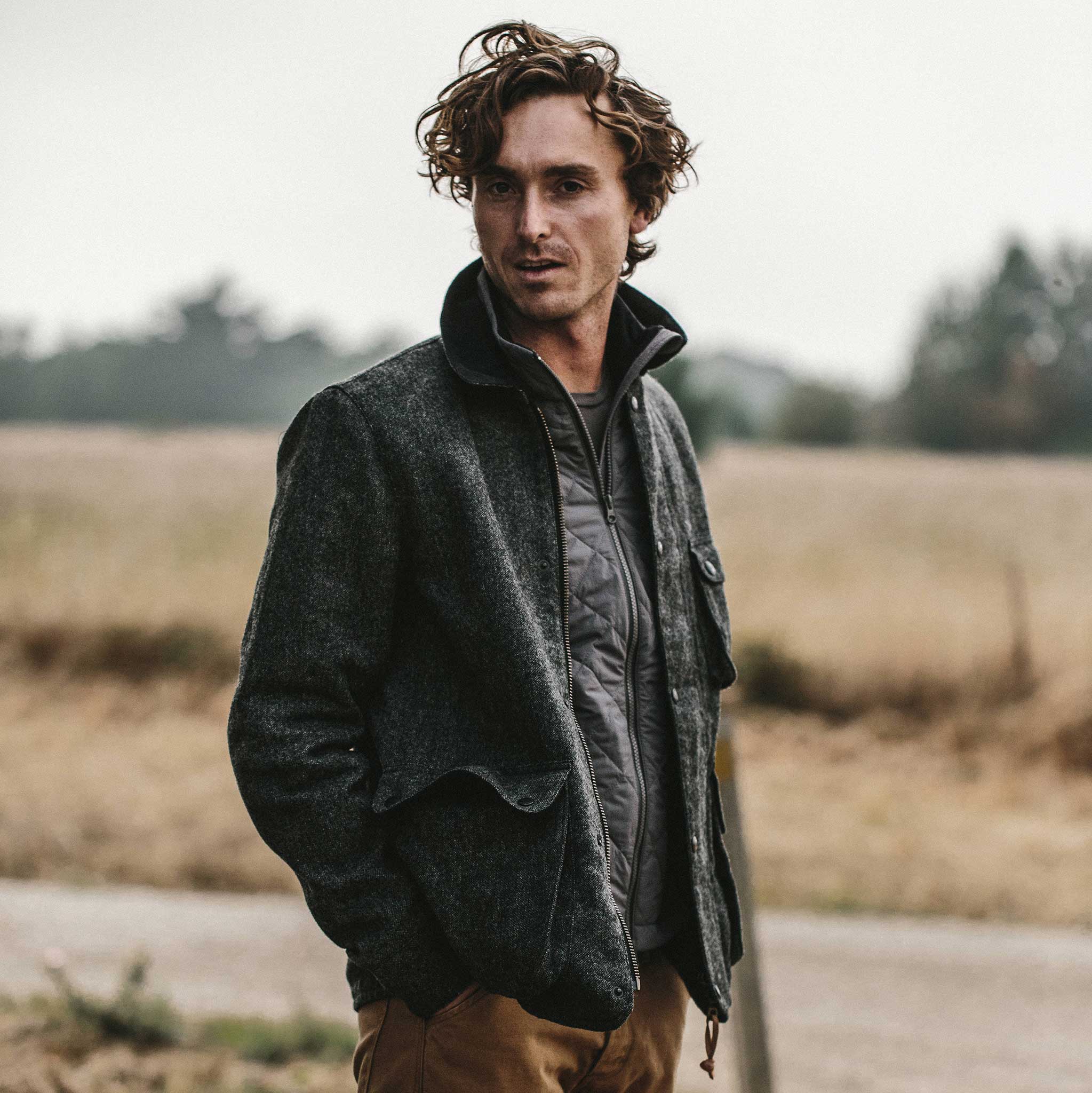 The Rover Jacket in Charcoal Birdseye Waxed Wool | Taylor Stitch