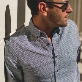 The Jack in Navy Mini Gingham Linen - featured image