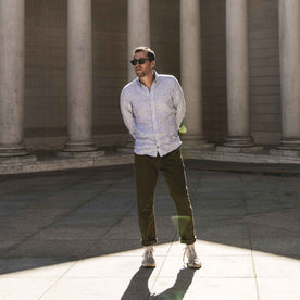 The Jack in Navy Pin Dot Linen - featured image