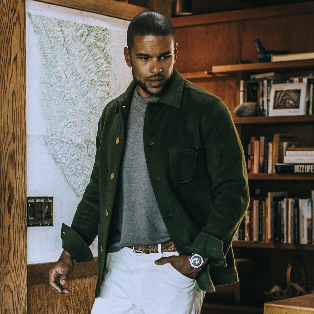 The Ojai Jacket in Olive Wool | Taylor Stitch