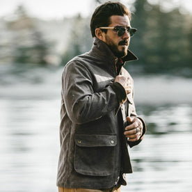 The Rover Jacket in Chocolate Beeswaxed Canvas - featured image