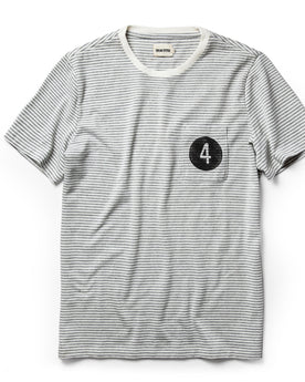 The Fourtillfour Heavy Bag Tee in Ash Stripe: Featured Image, Knits by Taylor Stitch