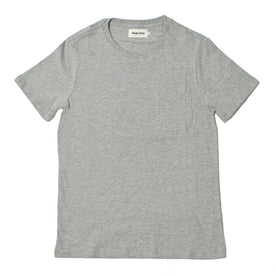 The Crewneck Pocket Tee in Heather Grey: Featured Image