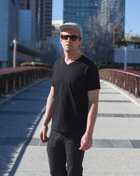 The V-Neck Tee in Black: Alternate Image 1, Knits by Taylor Stitch