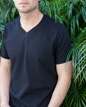 The V-Neck Tee in Black: Alternate Image 2, Knits by Taylor Stitch
