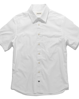 The Short Sleeve California in White Poplin: Featured Image, Wovens by Taylor Stitch