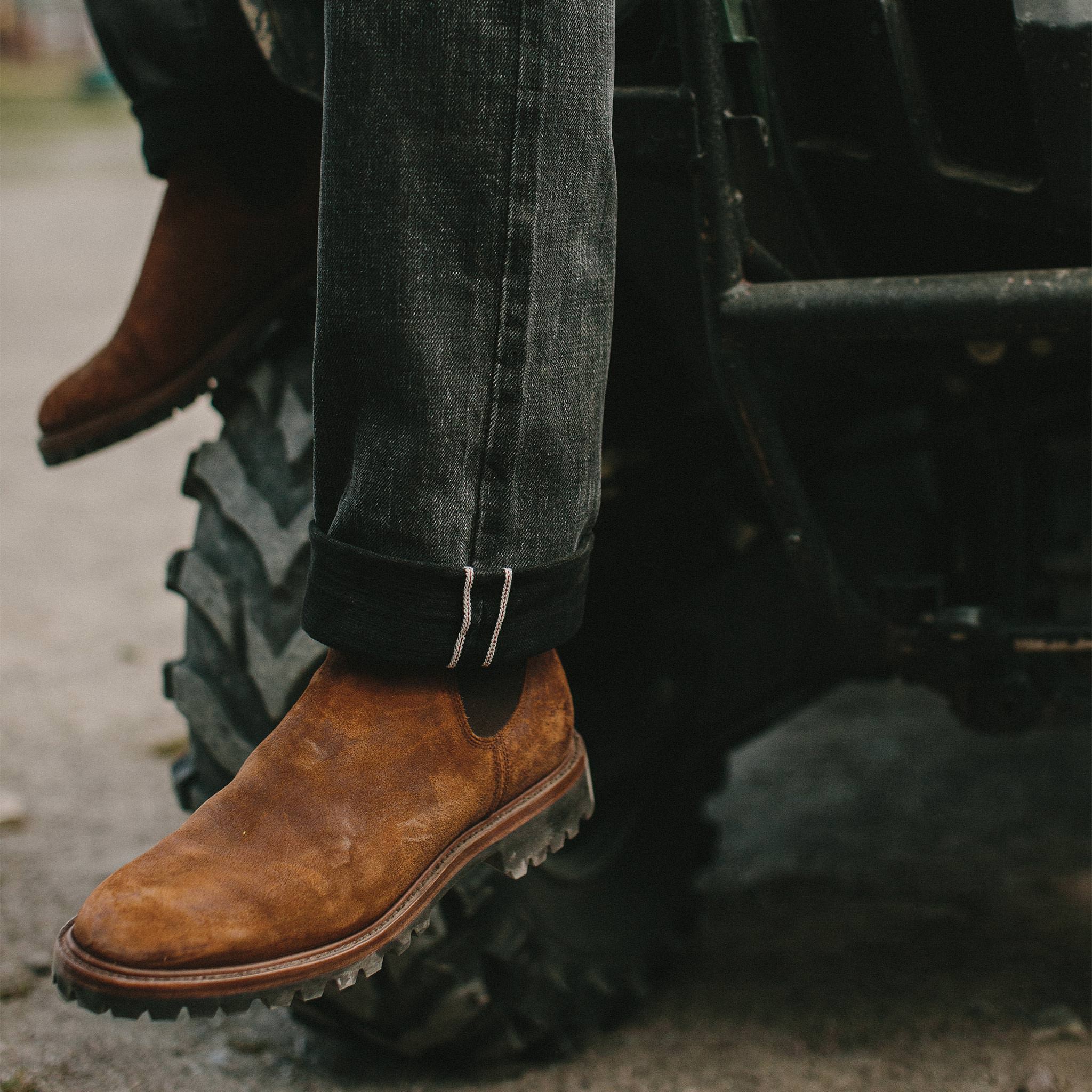Waxed suede on sale boots mens