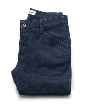 The Chore Pant in Indigo Boss Duck: Featured Image, Bottoms by Taylor Stitch