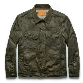 The Lined Long Haul Jacket in Olive Waxed Canvas - featured image