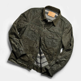 The Lined Long Haul Jacket in Olive Waxed Canvas: Alternate Image 11