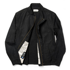 The Bomber Jacket in Black Dry Wax: Alternate Image 8