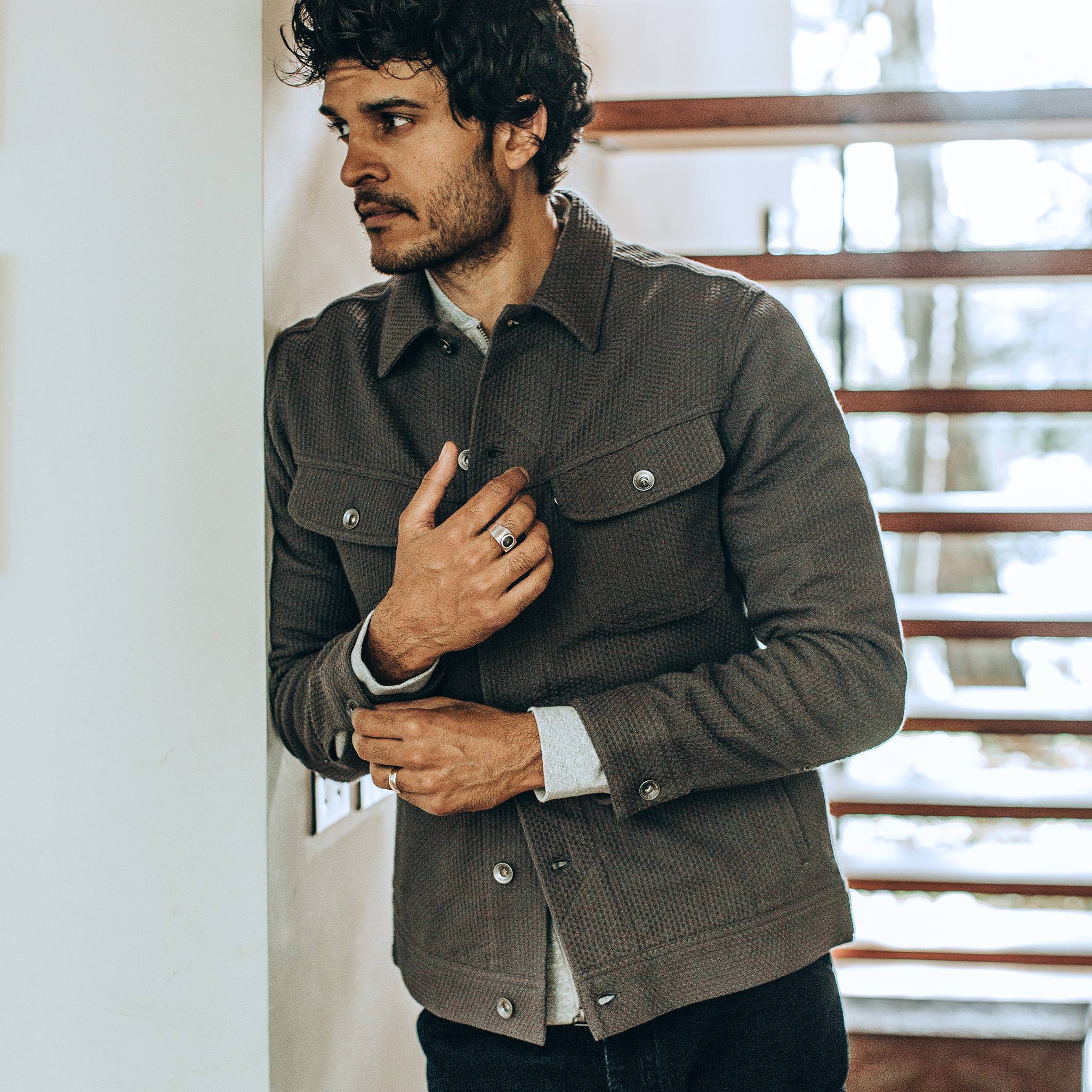 The Long Haul Jacket in Ash Sashiko | Taylor Stitch