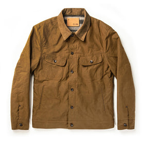 The Lined Long Haul Jacket in Harvest Tan Dry Wax - featured image