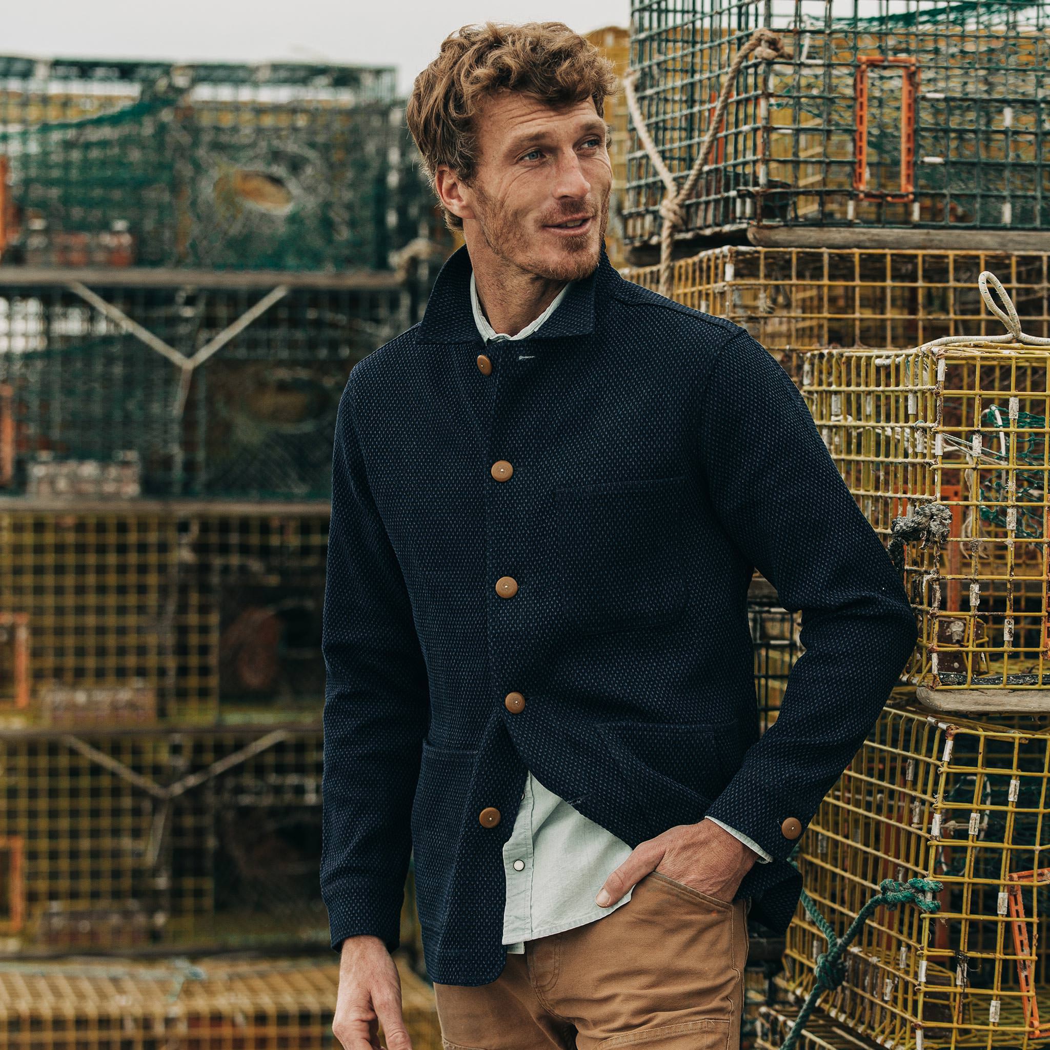 The Ojai Jacket in Indigo Diamond Plate | Taylor Stitch