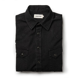 The Western Shirt in Washed Black Selvage Chambray: Featured Image