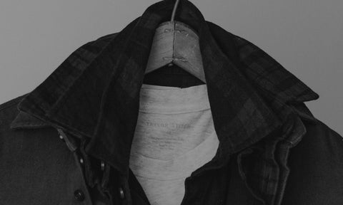 editorial image of various flannels on a hanger