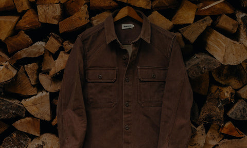 The Shop Shirt in Aged Penny Chipped Canvas