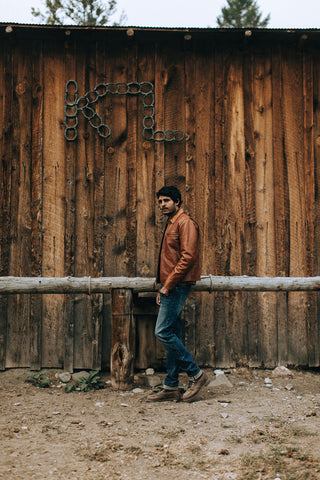 the moto jacket in whiskey steerhide