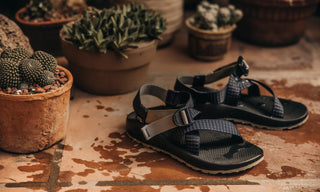 The Z1 Classic USA Sandal by a pool