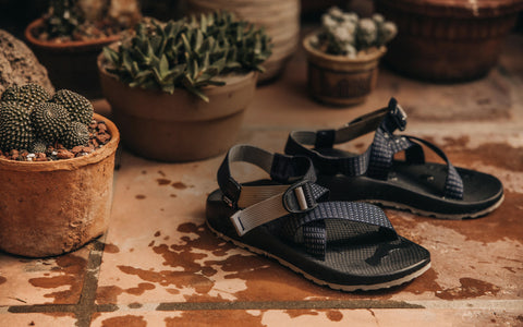 The Z1 Classic USA Sandal by a pool
