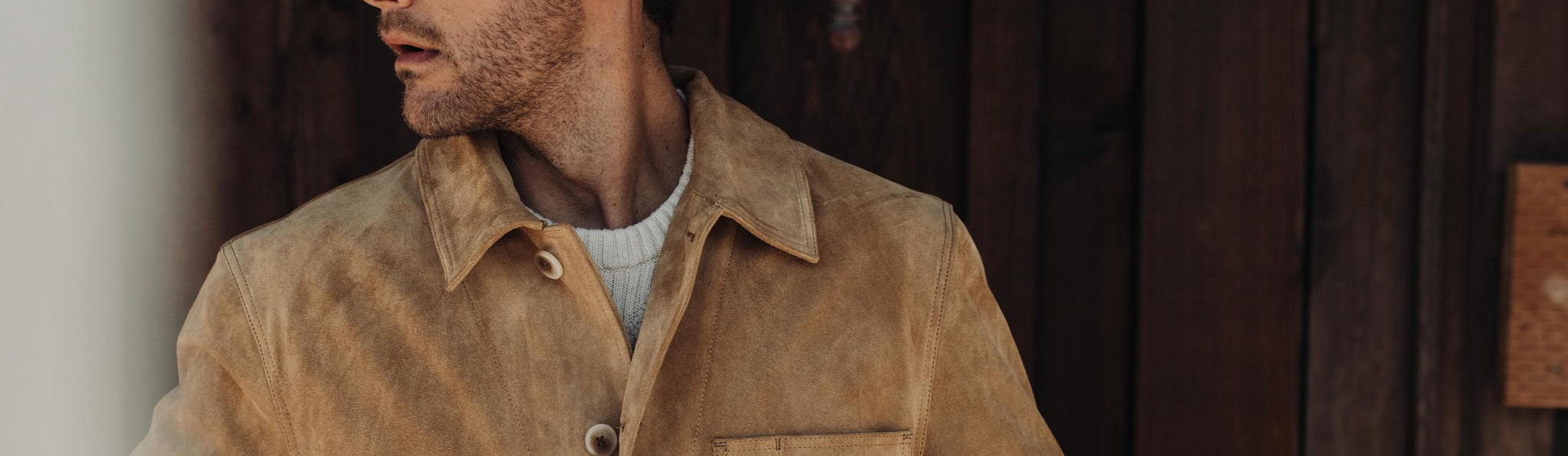テイラースティッチ　ウィンスロージャケット裏地ウールビーチクロス　40 Taylor Stitch The Decker Jacket - Navy Wool Beach Cloth