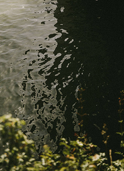 Water rippling on a lake