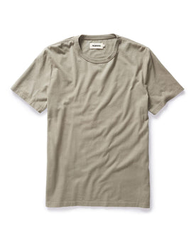 flatlay of The Organic Cotton Tee in Sage, Knits by Taylor Stitch