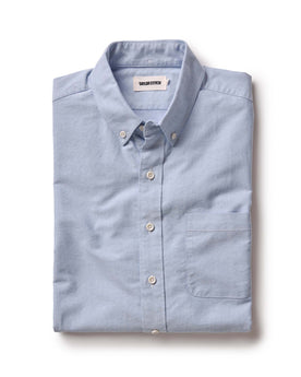 flatlay of The Jack in Blue Everyday Oxford, Wovens by Taylor Stitch