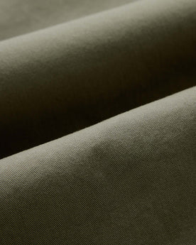 material shot of the fabric on The Ojai Jacket in Organic Smoked Olive Foundation Twill, Outerwear by Taylor Stitch