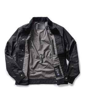 flatlay of the inside of The Long Haul Jacket in Coal Waxed Canvas, Outerwear by Taylor Stitch