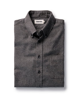 flatlay of The Jack in Dark Forest Houndstooth, Wovens by Taylor Stitch