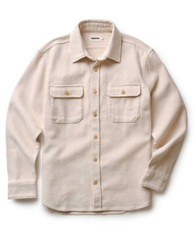 flatlay of The Division Shirt in Birch, Wovens by Taylor Stitch